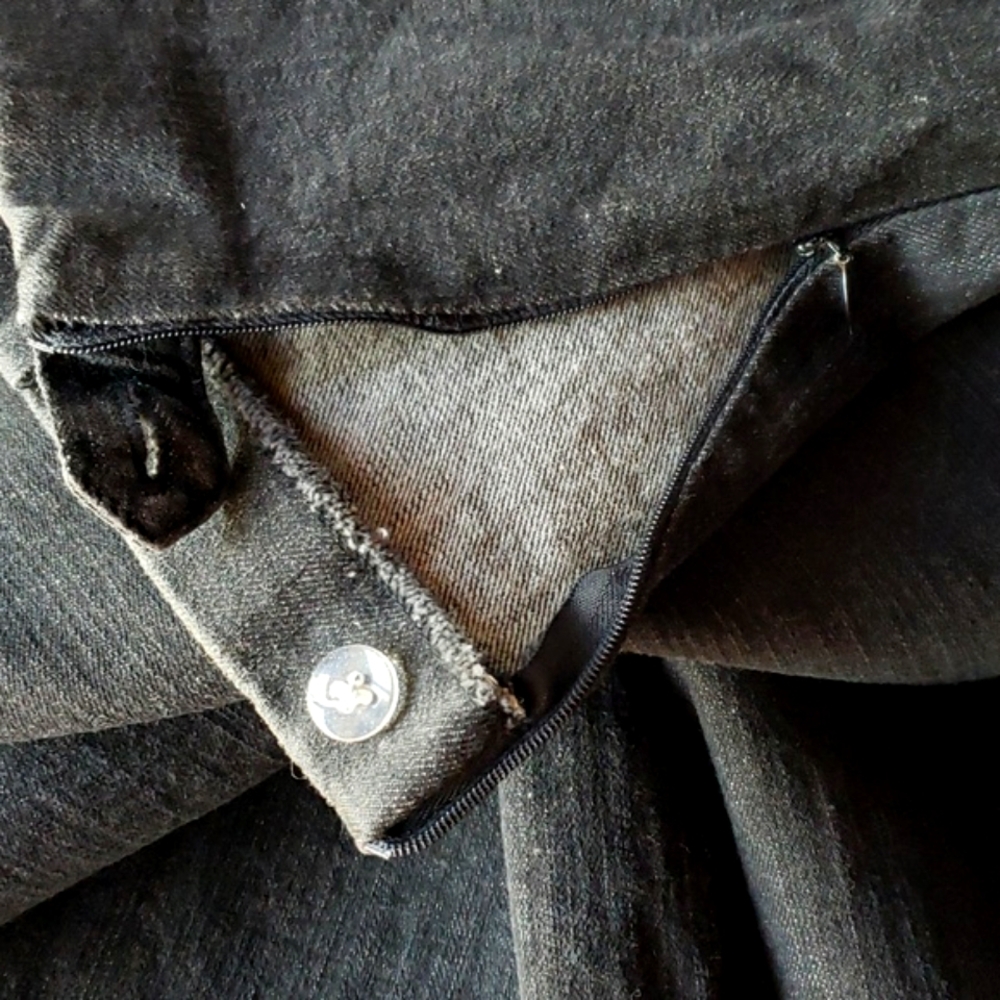DENIM&CO Regular Hollywood Waist Straight Leg Black Denim Jeans - Large - Picture 5 of 13